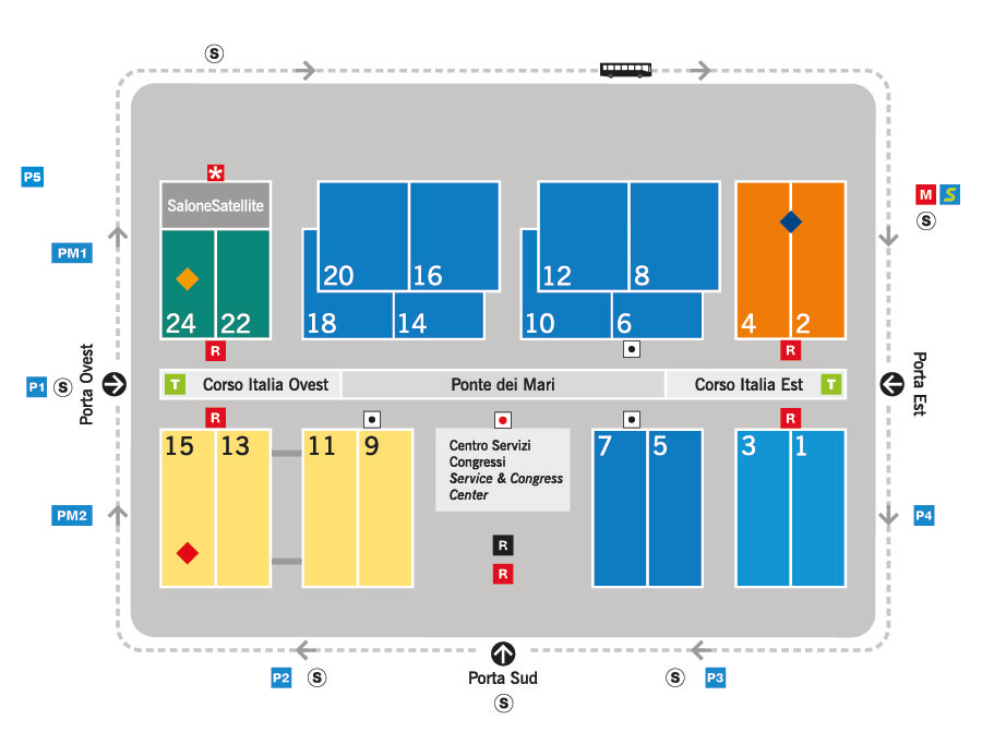 карта павильонов Salone Internazionale Del Mobile iSaloni 2017